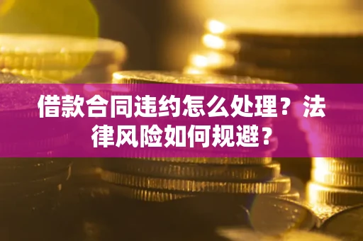 武汉借款合同违约怎么处理？法律风险如何规避？