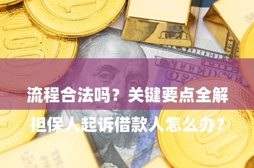 武汉

担保人起诉借款人怎么办？流程合法吗？关键要点全解析